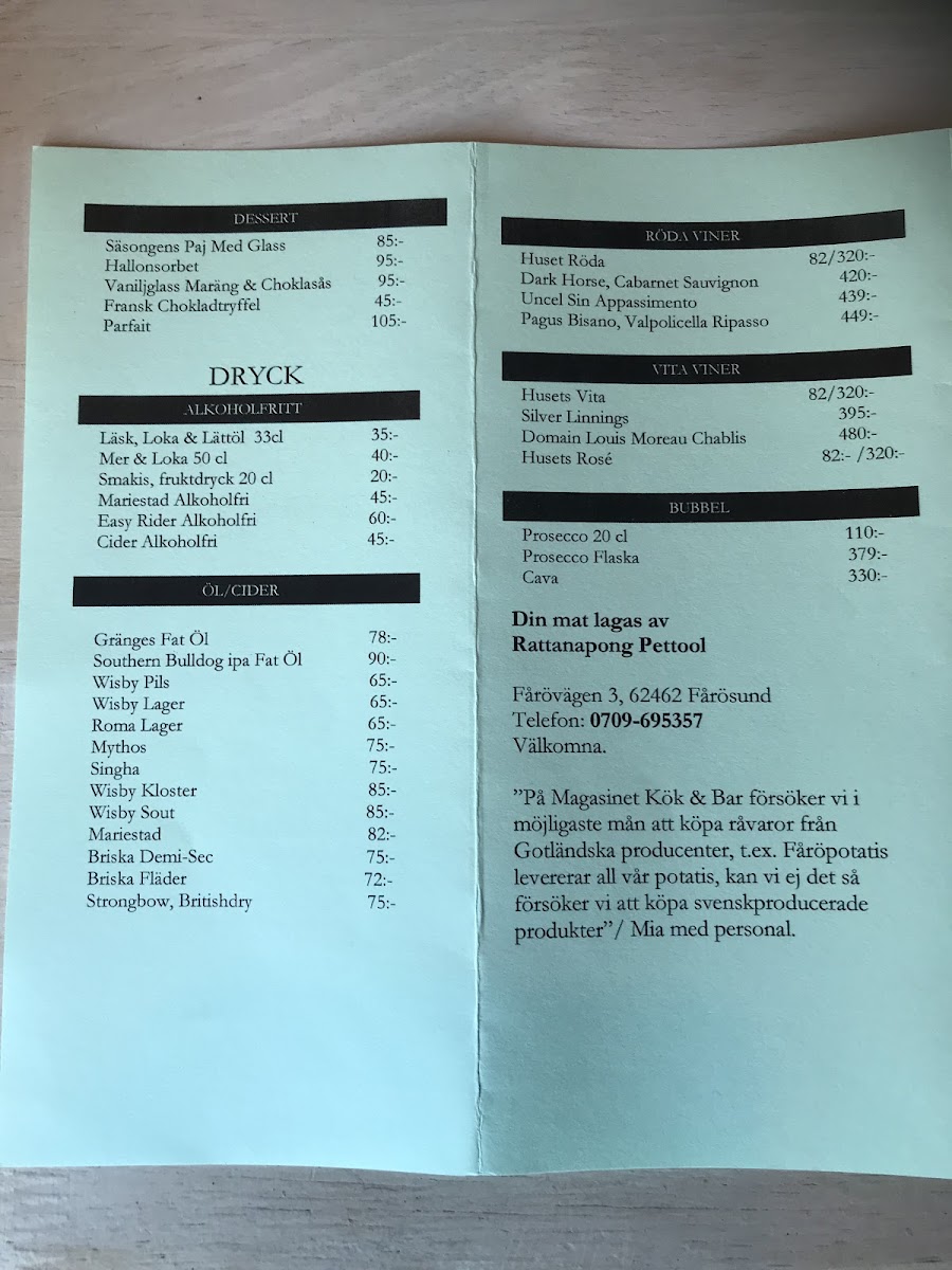 Menu Magasinet Kok Och Bar-5